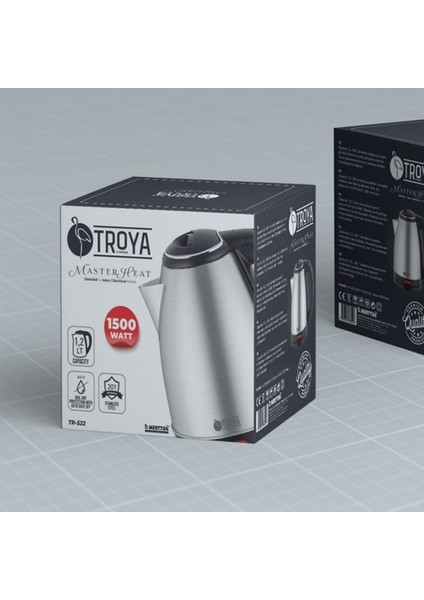 Otel Tipi Su Isıtıcı Kettle 1.2 Litre 1500 Watt Servis Garantili fiyatları