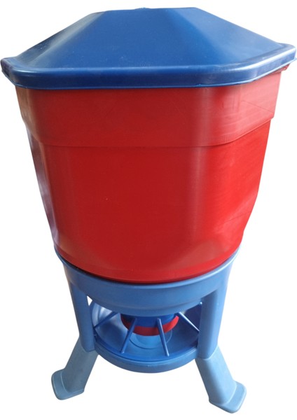 2 Adet Yemlik Tavuk Yemliği 40 Litre Kapasite Kova Kahverengi Yumurta Güvercin Gezen Tavuk Güvercin