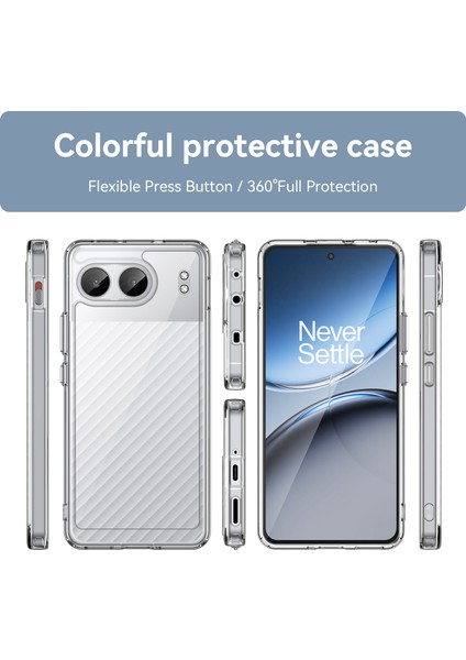 Oneplus Nord 4 Kılıf, Şeffaf Tasarımlı Darbeye Dayanıklı Telefon Kılıfı, Tampon Hibrit Şeffaf Kapak Oneplus Nord 4 (Yurt Dışından)