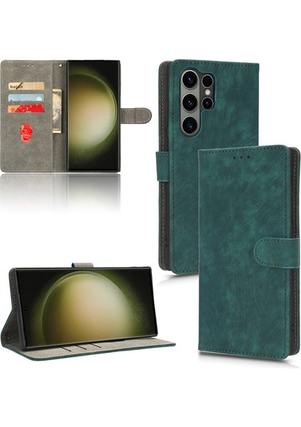 Samsung Galaxy S23 Ultra Rfıd Engellemeli Kredi Kartı Tutuculu Cüzdan Telefon Kılıfı, Pu Deri Flip Folio Kılıf Cüzdan Kickstand Koruyucu Kılıf Samsung Galaxy S23 Ultra (Yurt Dışından)
