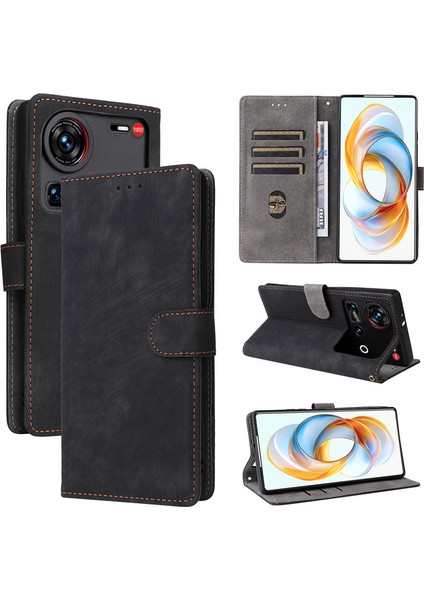 Zte Nubia Z70 Ultra Rfıd Engellemeli Kredi Kartı Tutuculu Cüzdan Telefon Kılıfı, Pu Deri Flip Folio Kılıf Cüzdan Kickstand Koruyucu Kılıf Zte Nubia Z70 Ultra (Yurt Dışından)