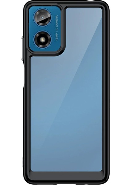 Motorola Moto G04 Kılıf, Şeffaf Tasarımlı Darbeye Dayanıklı Telefon Kılıfı, Tampon Hibrit Şeffaf Kapak Motorola Moto G04 (Yurt Dışından)
