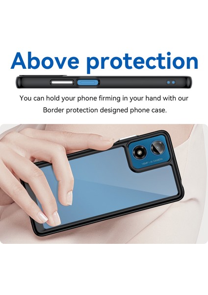 Motorola Moto G04 Kılıf, Şeffaf Tasarımlı Darbeye Dayanıklı Telefon Kılıfı, Tampon Hibrit Şeffaf Kapak Motorola Moto G04 (Yurt Dışından) fırsatları