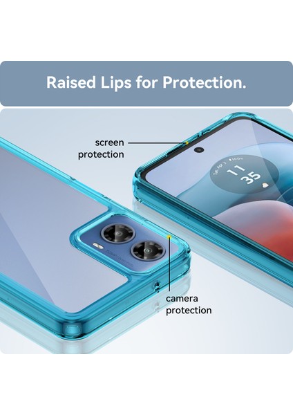 Motorola Moto G34 Kılıf, Şeffaf Tasarımlı Darbeye Dayanıklı Telefon Kılıfı, Tampon Hibrit Şeffaf Kapak Motorola Moto G34 (Yurt Dışından) fiyatları