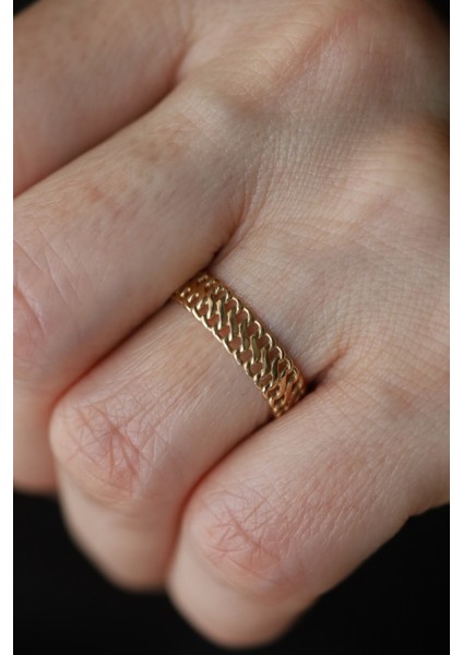 14 Ayar Altın Viyana Zincir Model Yüzük modelleri