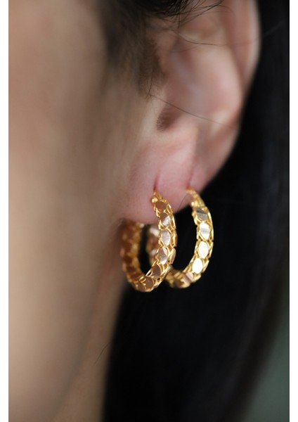 14 Ayar Altın Pullu Halka Küpe fiyatları