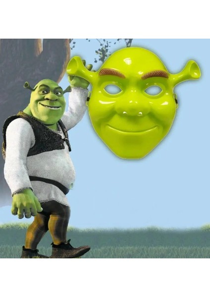Yeşil Shrek Maskesi 21 x 25 cm