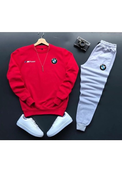 Bmw Baskılı Original Ünisex Kışlık Sweatshirt ve Eşofman Altı 2 Li Set Combin Takım