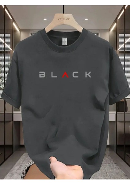 Black Baskılı Özel Tasarım Unisex Tshirt