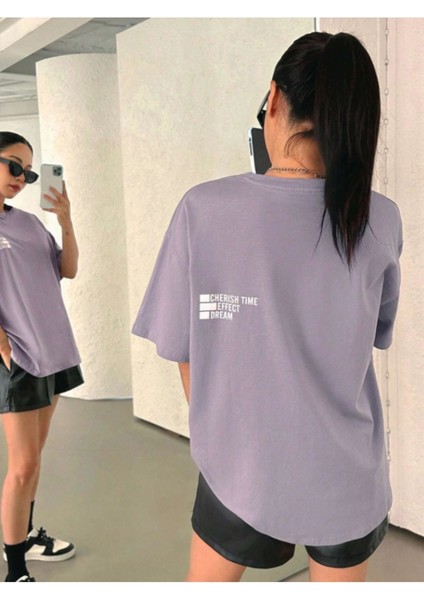 Cherısh Time Effect Sırt ve Ön Baskılı Oversize Tshirt fiyatları