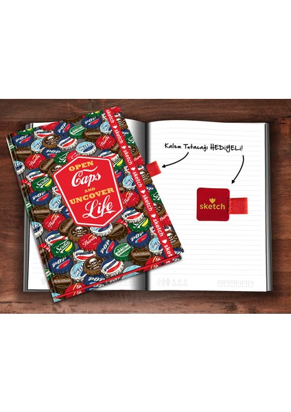 13x21 Sert Kapak Defter Çizgili Tarihsiz Not Defteri