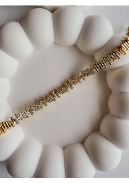 Leyya Jewelery Ritim Model Zirkon Bileklik