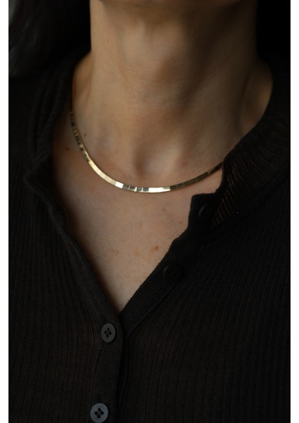 14 Ayar Altın Taşsız Su Yolu Gerdanlık