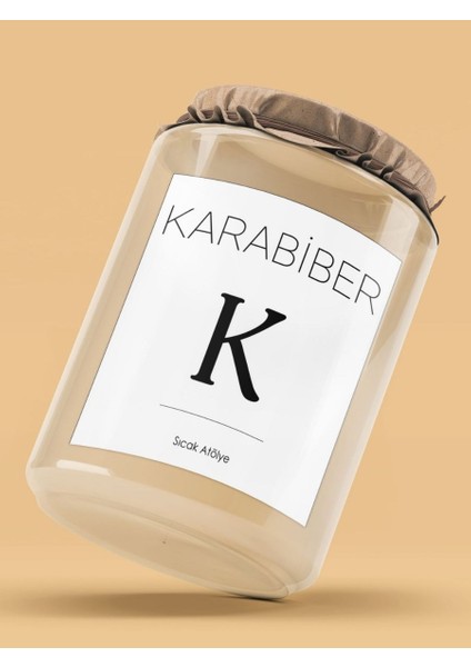 Baharat - Bakliyat - Kuruyemiş Kavanoz Etiketi - Suya Dayanıklı Sticker Model. Cupcake