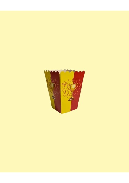 Sarı Kırmızı Popcorn Mısır Kutusu 8 Li - Doğum Günü Parti Seti Malzemeleri