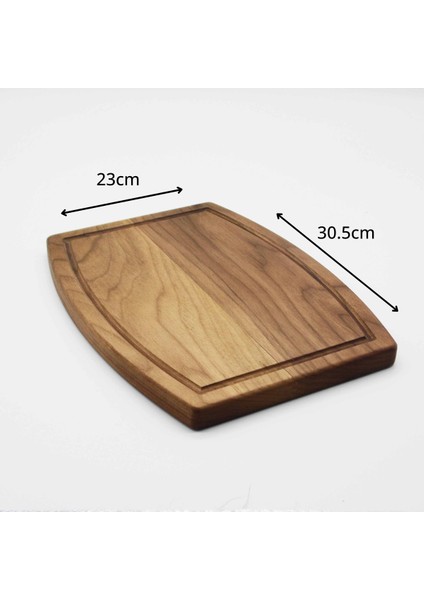 Ahşap Kesme Doğrama ve Sunum Tahtası - Ceviz Ağacı - 30 cm fırsatları