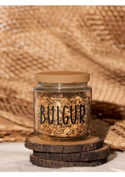 Baharat - Bakliyat - Kuruyemiş Kavanoz Etiketi Suya Dayanıklı Modern Minimal Sticker - Şeffaf Etiket