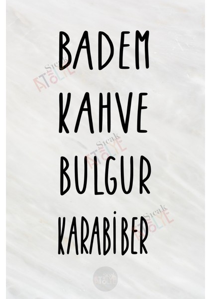 Baharat - Bakliyat - Kuruyemiş Kavanoz Etiketi Suya Dayanıklı Modern Minimal Sticker - Şeffaf Etiket modelleri
