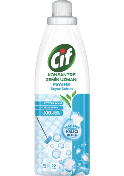 Konsantre Zemin Uzmanı Fayans Beyaz Sabun 895 ml