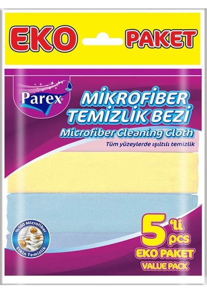 Mikrofiber Temizlik Bezi 5'li