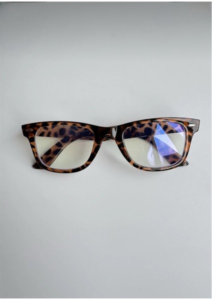 Wayfarer Leopar Desenli Mavi Işık Korumalı Optik Uyumlu Koruma Gözlüğü fiyatları