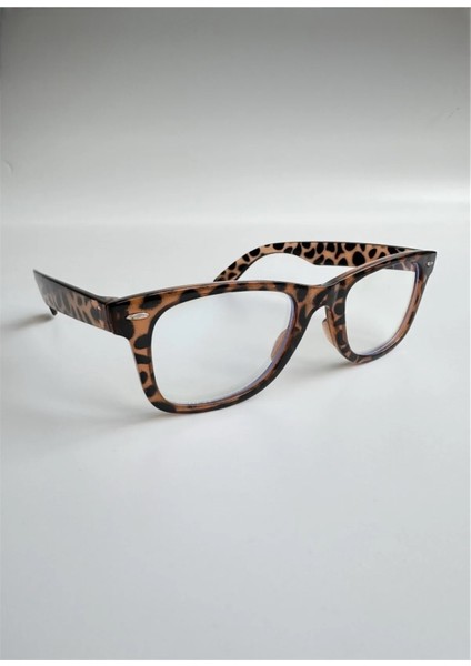 Wayfarer Leopar Desenli Mavi Işık Korumalı Optik Uyumlu Koruma Gözlüğü modelleri
