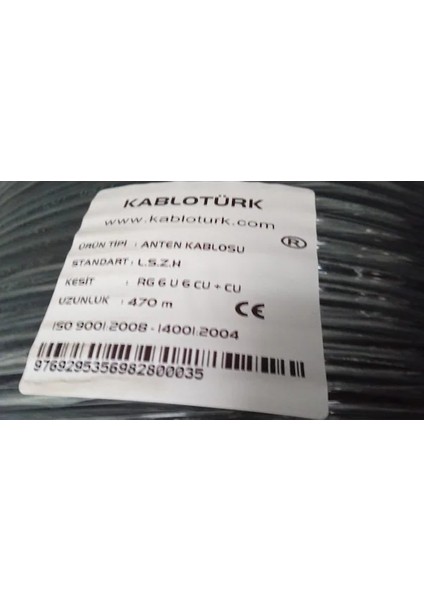 Tam Bakır H.free Rg6 U6 Cu/cu Anten Kablosu 470 Metre