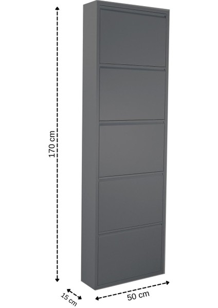 5'li Antrasit Metal Ayakkabılık fırsatları
