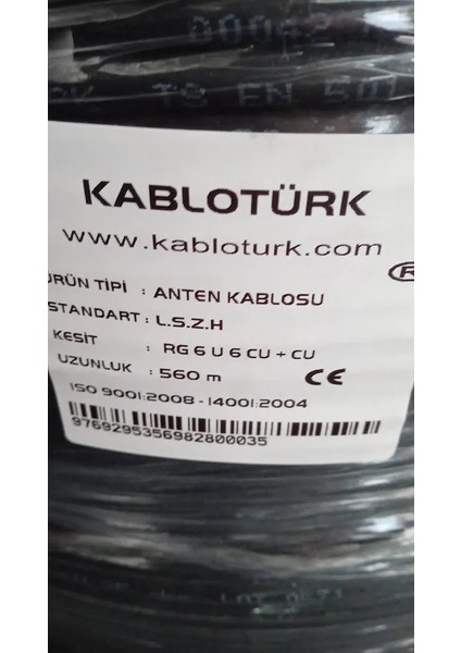 Tam Bakır H.free Rg6 U6 Cu/cu Anten Kablosu 560 Metre