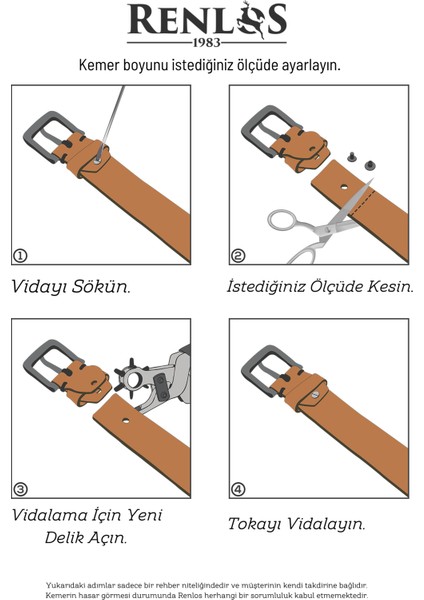 Manda Derisi Erkek Kemer - 3.5 cm Genişlik, Siyah/kahverengi indirimleri