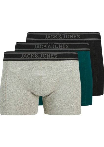 Jackyle Solıd Trunks 3 Pack Erkek Siyah Boxer 12268599-02