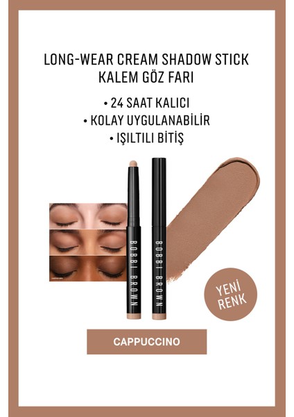Long-Wear Cream Shadow Stick Kalem Göz Farı - Cappuccino