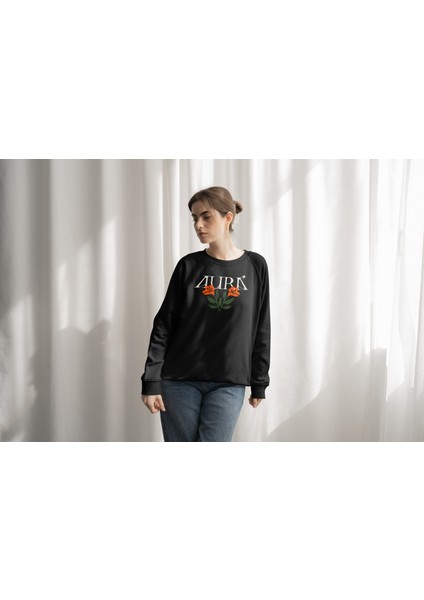 Mutomu 3 Iplik Siyah Oversize Kadın Sweatshirt fiyatları