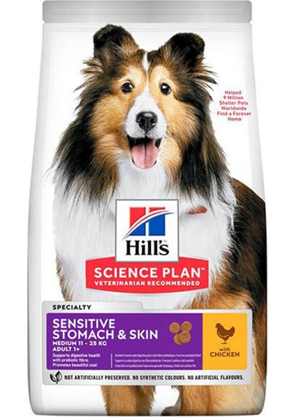 Sensitive Stomach Skin 2,5kg Hassas Deri Mideli Köpekler İçin Tavuklu Orta Irk Köpek Maması