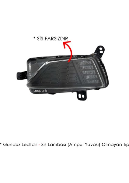 Polo Sis Lambası Sol (Gündüz Ledli - Sis Farsız) 2018-2020 2G0941661B