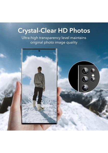 Samsung Galaxy S23 Ultra Uyumlu Kamera Koruyucu Görüntü Kalitesini Bozmaz Dayanıklı Safir Lens fırsatları