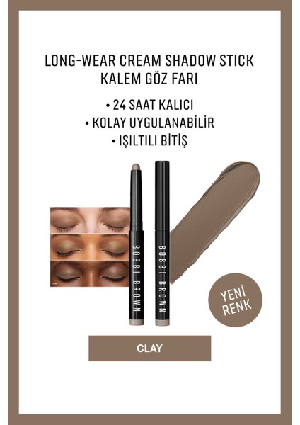 Long-Wear Cream Shadow Stick Kalem Göz Farı - Clay