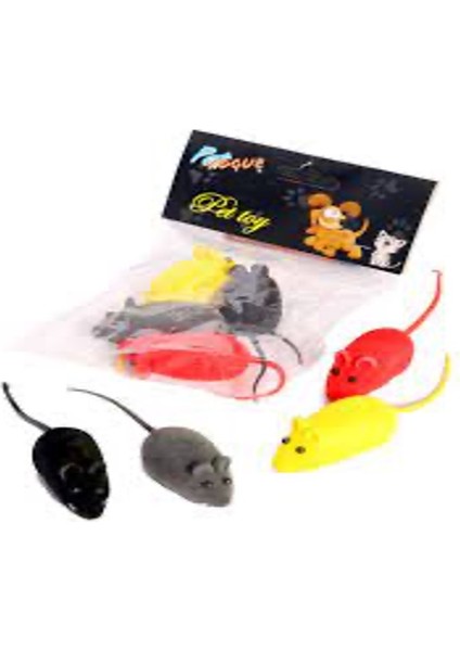 4’Lü Evcil Hayvan Sesli Fare Oyuncağı