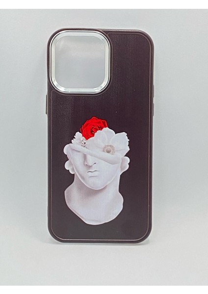 Apple iPhone 15 Pro Özel Heykel Baskılı Lüks Silikon Kılıf