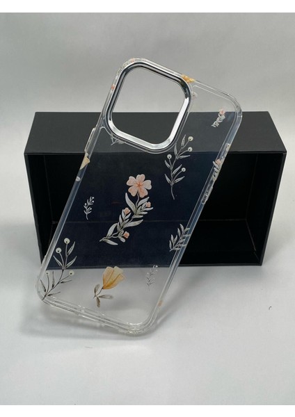 Apple iPhone 13 Özel Çiçek Baskılı Lüks Silikon Kılıf