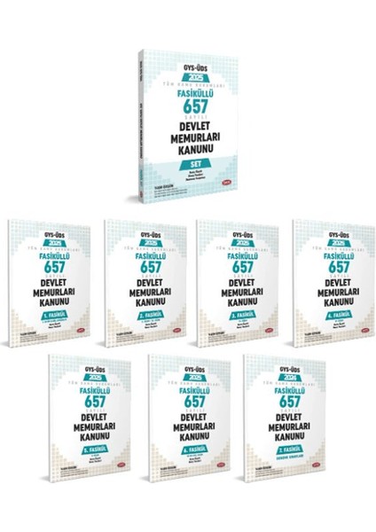 Fasiküllü 657 Sayılı Devlet Memurları Kanunu Set (Konu Özetli Sorular 7 Fasikül)