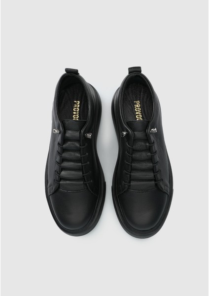 Siyah Deri Kadın Sneaker indirimleri