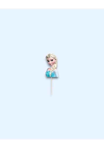 Elsa Frozen Temalı Baskılı 20LI Kürdan - Doğum Günü Parti Seti Malzemeleri