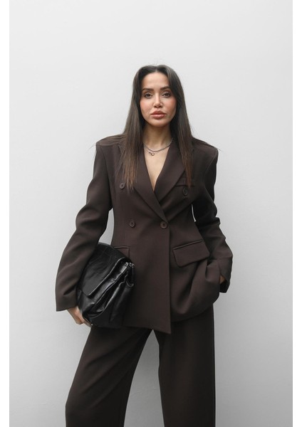 Kahverengi Premium Blazer Ceket Pantolon Takım indirimleri