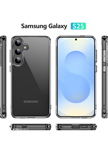 Samsung Galaxy S25 Için Kristal Şeffaf Pc + Tpu Hibrit Telefon Kılıfı Şeffaf (Yurt Dışından) fiyatları