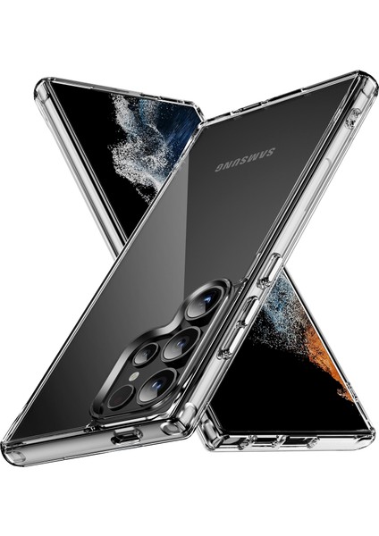 Samsung Galaxy S24 Ultra Için Kristal Şeffaf Pc + Tpu Hibrit Telefon Kılıfı Şeffaf (Yurt Dışından)
