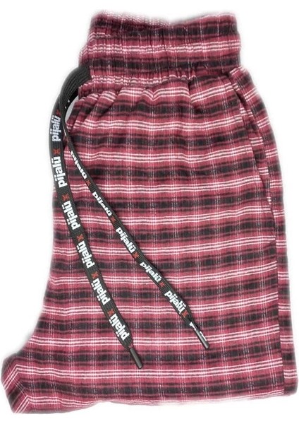 Pijalüx Erkek Kareli Poplin Cepli Alt Pijama