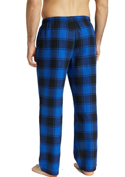 Pijalüx Erkek Kareli Poplin Cepli Alt Pijama