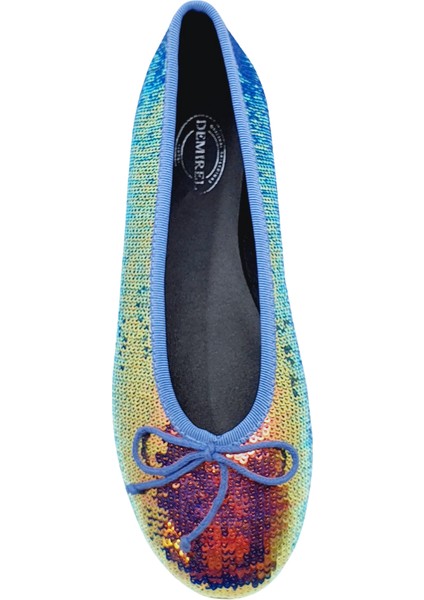 Positano Multicolor Metalik Payetli Babet