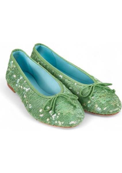 Paris Yeşil Payet Işlemeli Kumaş Babet